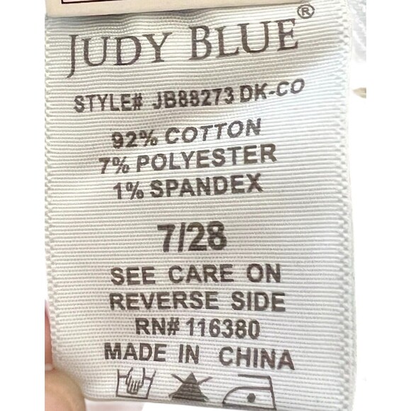 Judy Blue Jeans Women 28 Blue Mom Jean Tapered High Rise Dark Wash Denim NWT - Picture 14 of 16